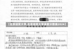 【北京经贸大学,北京经贸大学录取分数线2024】