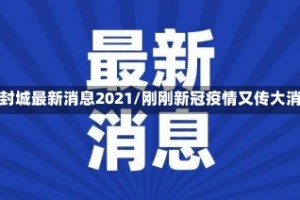 刚刚封城最新消息2021/刚刚新冠疫情又传大消息