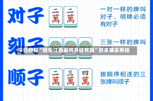 今日教程“微乐江西麻将开挂教程”原来确实有挂