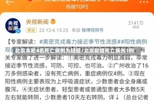 北京本轮4名死亡病例为轻症/北京新增死亡病例1例