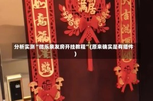 分析实测“微乐亲友房开挂教程”(原来确实是有插件)