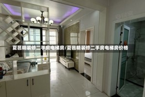 夏邑精装修二手房电梯房/夏邑精装修二手房电梯房价格