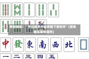 教程辅助！“手机麻将开挂神器下载软件”(原来确实是有插件)