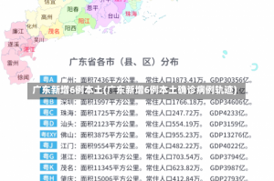 广东新增6例本土(广东新增6例本土确诊病例轨迹)