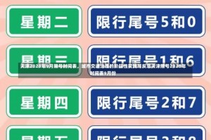 天津2020年9月限号时间表，城市交通治理的阶段性实践与反思天津限号2020年时间表9月份