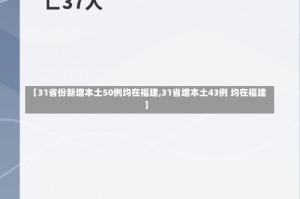 【31省份新增本土50例均在福建,31省增本土43例 均在福建】