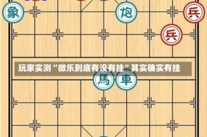 玩家实测“微乐到底有没有挂”其实确实有挂