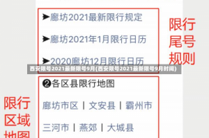 西安限号2021最新限号9月(西安限号2021最新限号9月时间)