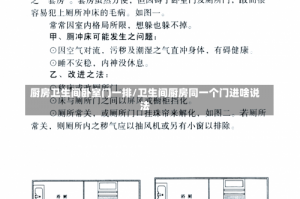 厨房卫生间卧室门一排/卫生间厨房同一个门进啥说法