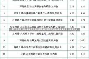 【限行新规定2024最新消息及时间表,限行新规定2024最新消息及时间表郑州】