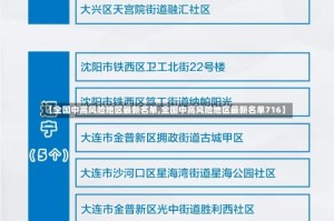 【全国中高风险地区最新名单,全国中高风险地区最新名单716】