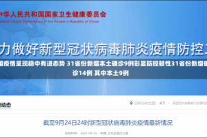 全国疫情呈现稳中有进态势 31省份新增本土确诊9例彰显防控韧性31省份新增确诊14例 其中本土9例