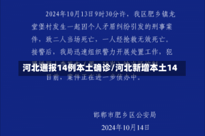 河北通报14例本土确诊/河北新增本土14