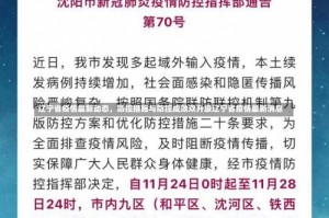 辽宁省疫情最新动态，防控措施与防控成效双升级辽宁省疫情最新消息