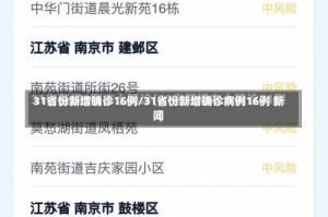 31省份新增确诊16例/31省份新增确诊病例16例 新闻