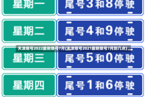 天津限号2022最新限号7月(天津限号2021最新限号7月到几点)