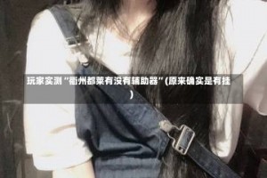 玩家实测“衢州都莱有没有辅助器”(原来确实是有挂)