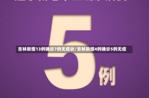 吉林新增13例确诊7例无症状/吉林新增4例确诊5例无症