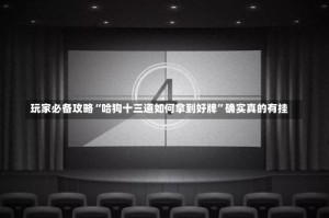 玩家必备攻略“哈狗十三道如何拿到好牌”确实真的有挂