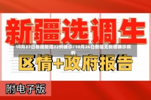 10月27日新疆新增22例确诊/10月26日新疆无新增确诊病例