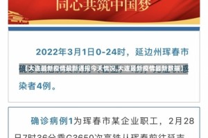 【大连最新疫情最新通报今天情况,大连最新疫情最新数据】