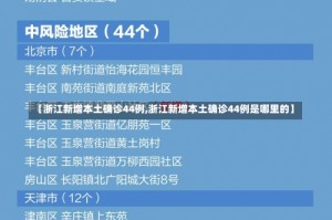 【浙江新增本土确诊44例,浙江新增本土确诊44例是哪里的】