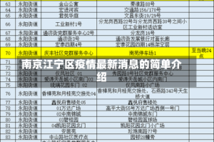 南京江宁区疫情最新消息的简单介绍