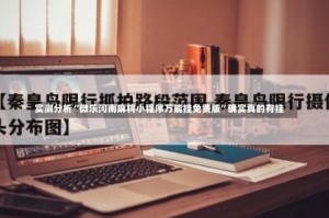 实测分析“微乐河南麻将小程序万能挂免费版”确实真的有挂