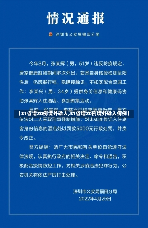 【31省增20例境外输入,31省增20例境外输入病例】-第3张图片