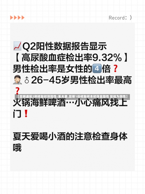 【昆明通报2例核酸初筛阳性:系夫妻,昆明1份核酸样本初筛呈阳性 复检为阴性】-第3张图片