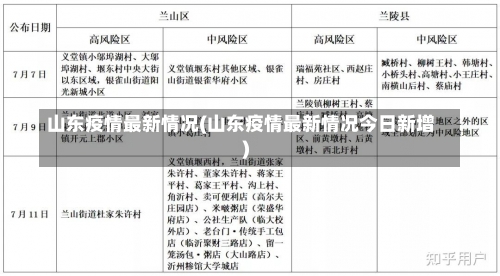 山东疫情最新情况(山东疫情最新情况今日新增)-第2张图片