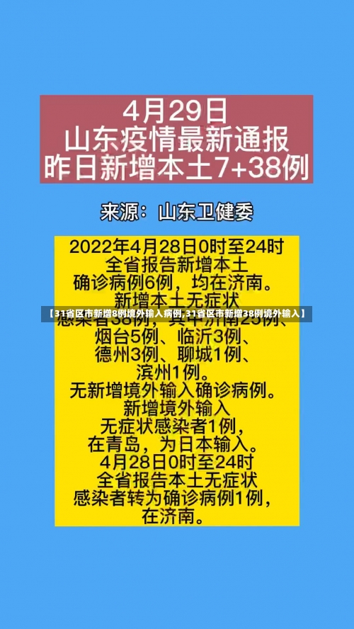 【31省区市新增8例境外输入病例,31省区市新增38例境外输入】-第2张图片