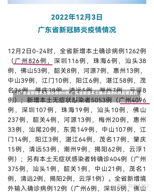 【广东省新增本土确诊病例6例,广东省新增本土确诊病例6例是哪里的】-第3张图片