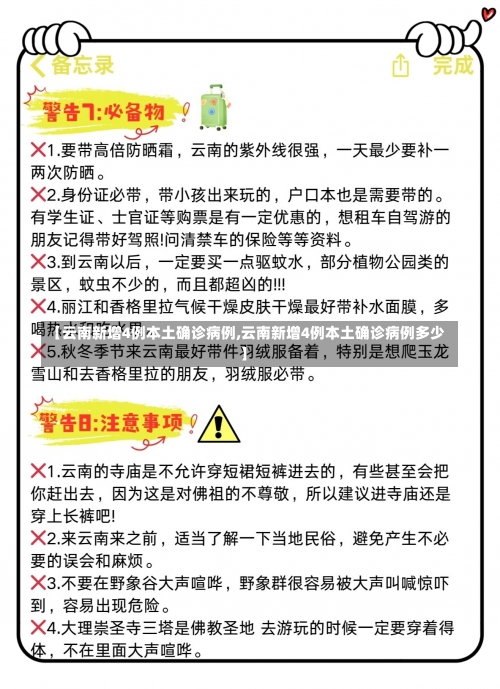 【云南新增4例本土确诊病例,云南新增4例本土确诊病例多少】-第1张图片