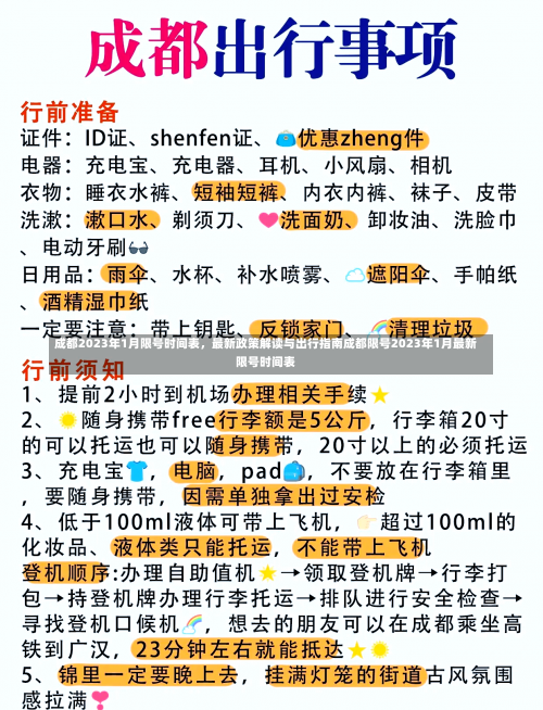 成都2023年1月限号时间表	，最新政策解读与出行指南成都限号2023年1月最新限号时间表-第1张图片