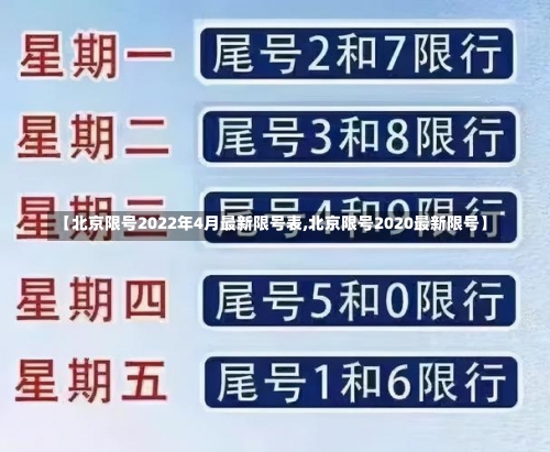 【北京限号2022年4月最新限号表,北京限号2020最新限号】-第1张图片