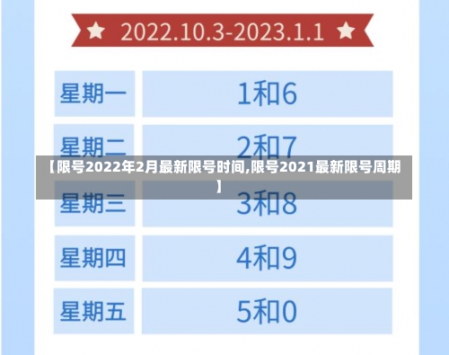 【限号2022年2月最新限号时间,限号2021最新限号周期】-第3张图片