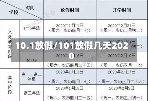 10.1放假/101放假几天2020-第1张图片