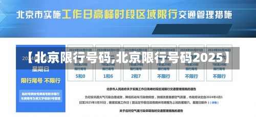 【北京限行号码,北京限行号码2025】-第2张图片