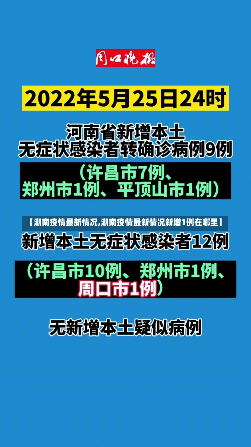 【湖南疫情最新情况,湖南疫情最新情况新增1例在哪里】-第1张图片