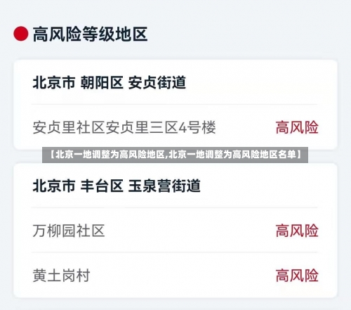 【北京一地调整为高风险地区,北京一地调整为高风险地区名单】-第3张图片