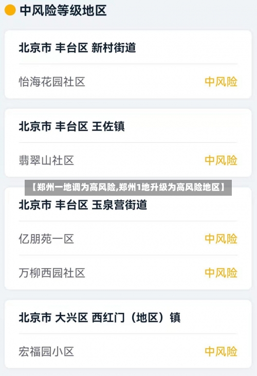 【郑州一地调为高风险,郑州1地升级为高风险地区】-第1张图片