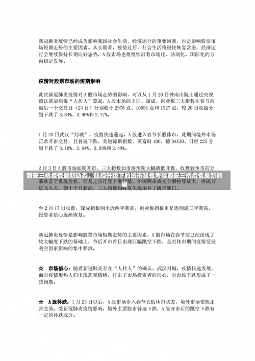 西安三桥疫情最新动态，防控升级下的城市韧性考验西安三桥疫情最新消息-第3张图片