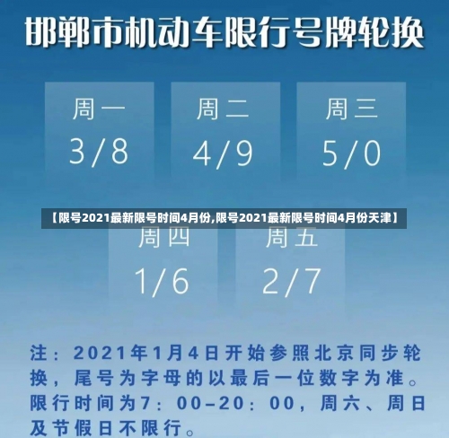 【限号2021最新限号时间4月份,限号2021最新限号时间4月份天津】-第1张图片