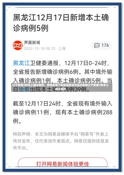 辽宁新增3例本土确诊病例，疫情反弹下的防控挑战与应对策略辽宁新增3例本土确诊病例-第1张图片