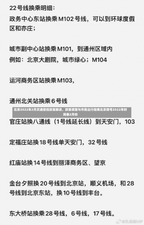 北京2022年2月交通管控政策解读	，政策调整与市民出行指南北京限号2022年时间表2月份-第1张图片