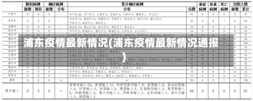 浦东疫情最新情况(浦东疫情最新情况通报)-第1张图片