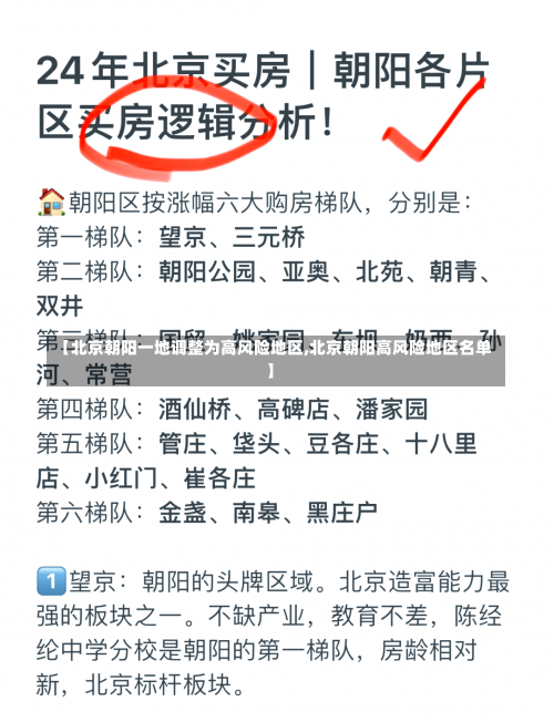 【北京朝阳一地调整为高风险地区,北京朝阳高风险地区名单】-第2张图片