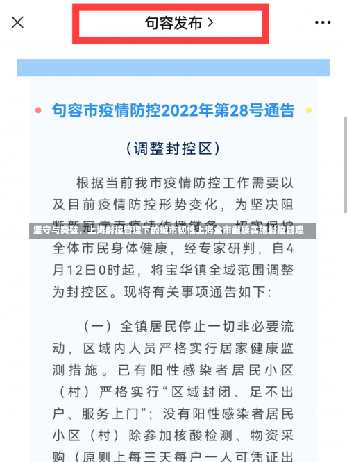 坚守与突破，上海封控管理下的城市韧性上海全市继续实施封控管理-第3张图片