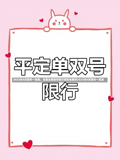 2023年9月限号一览表	，全国主要城市限行规则全解析2023年9月限号一览表-第1张图片